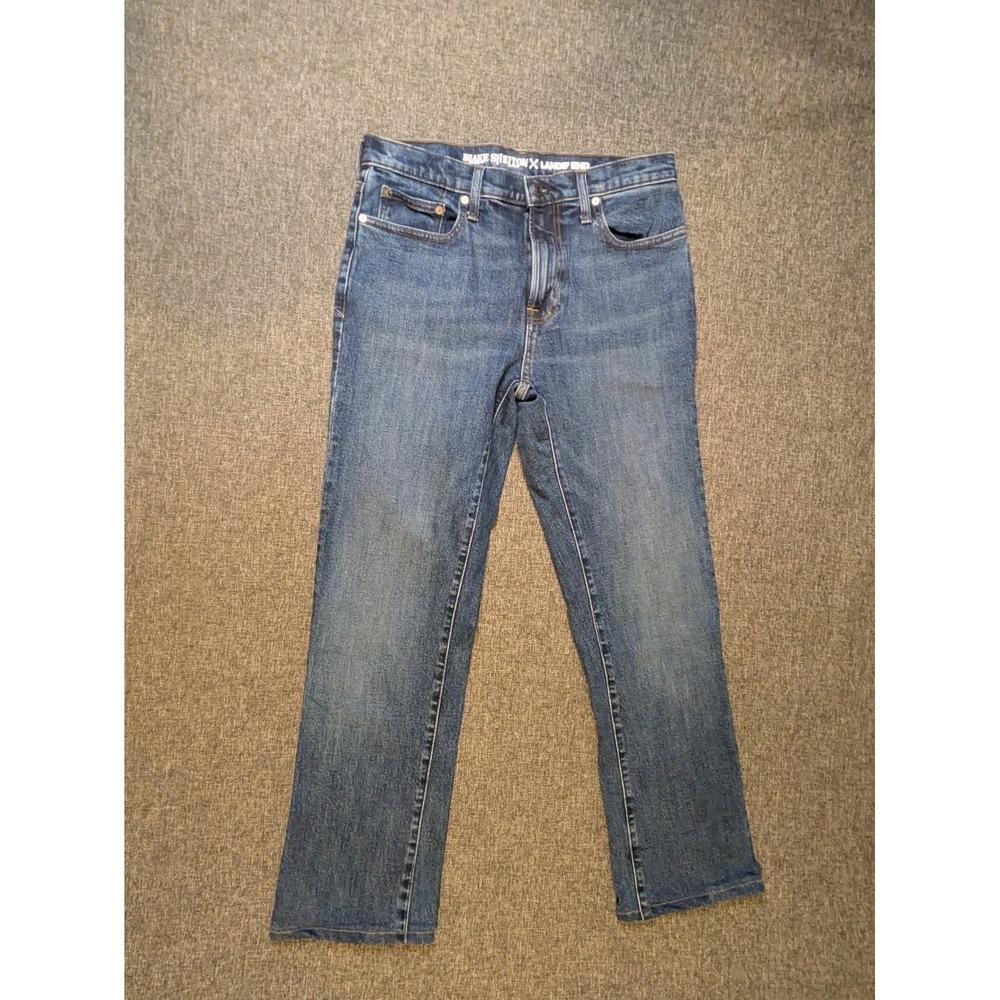 Blake Shelton x Lands End Jeans Mens 32x30 Blue Denim Straight Leg Western Pants